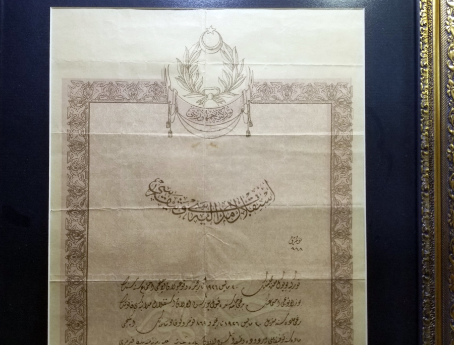 OSMANLICA İSTİKLAL MADALYASI BERATI