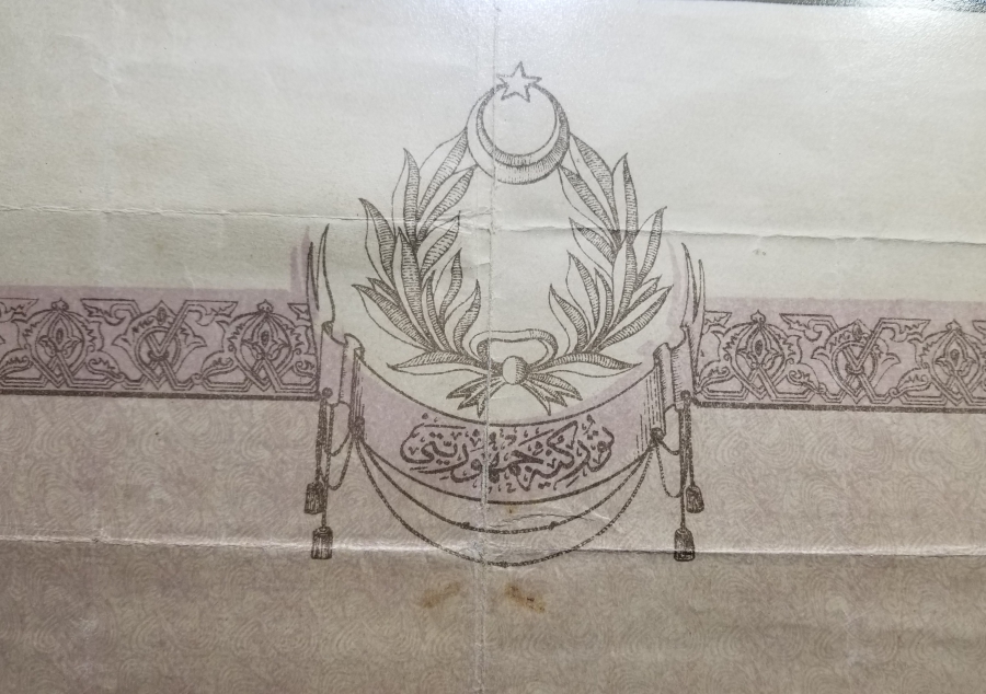 OSMANLICA İSTİKLAL MADALYASI BERATI