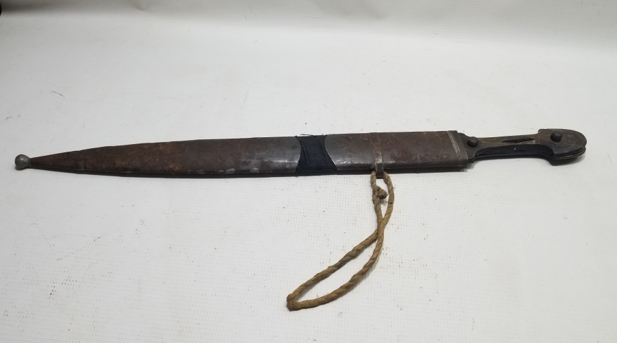ORİJİNAL KININDA OSMANLI DÖNEMİ BÜYÜK BOY USTA DAMGALI ÇERKES SAVAŞ KILICI