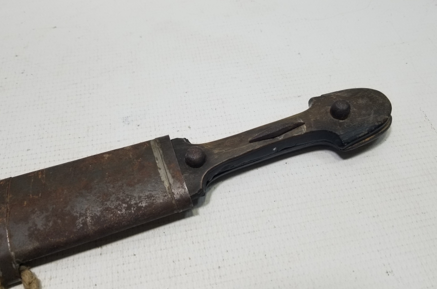 ORİJİNAL KININDA OSMANLI DÖNEMİ BÜYÜK BOY USTA DAMGALI ÇERKES SAVAŞ KILICI