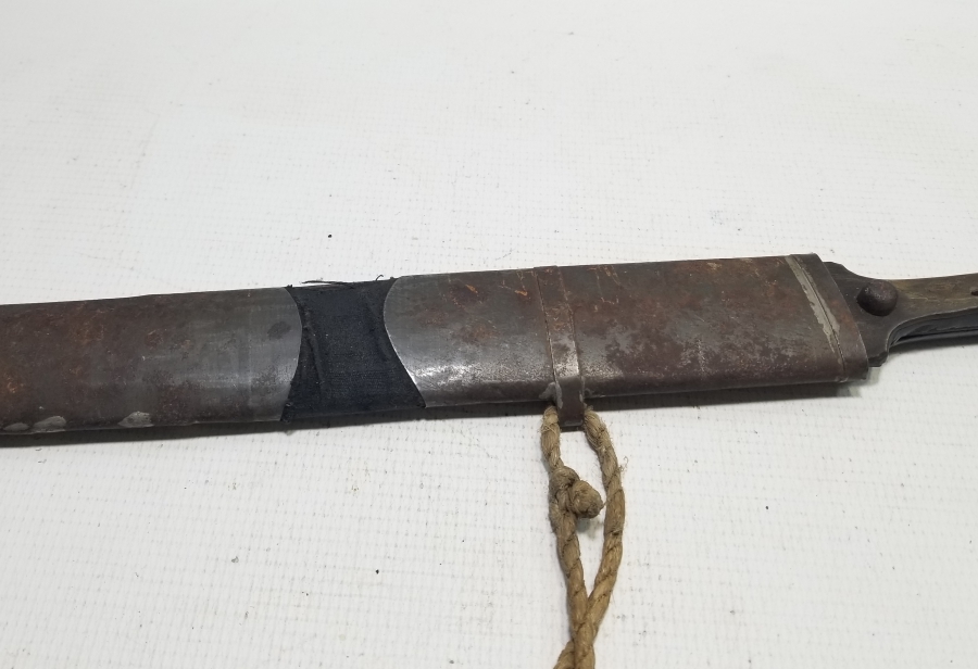 ORİJİNAL KININDA OSMANLI DÖNEMİ BÜYÜK BOY USTA DAMGALI ÇERKES SAVAŞ KILICI