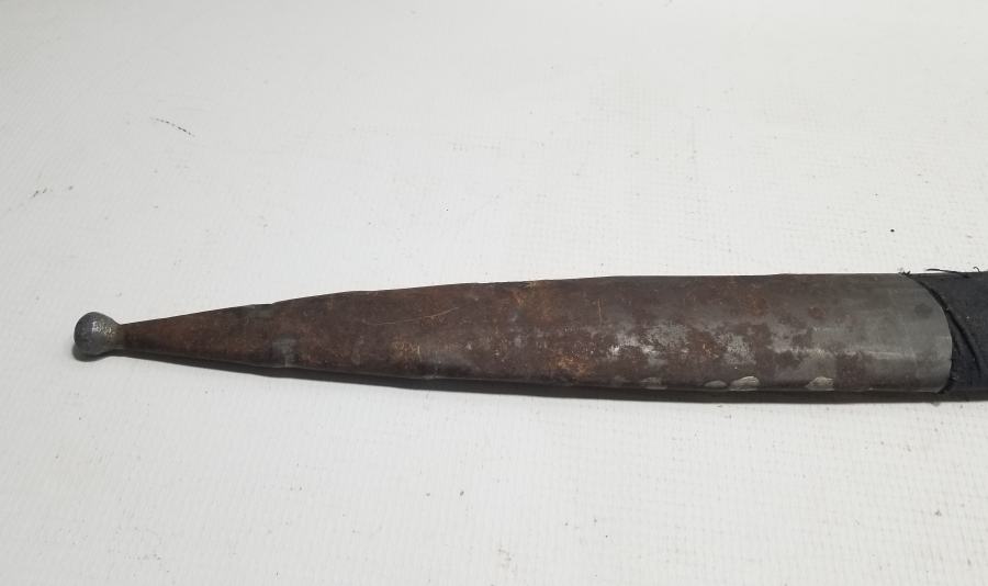 ORİJİNAL KININDA OSMANLI DÖNEMİ BÜYÜK BOY USTA DAMGALI ÇERKES SAVAŞ KILICI