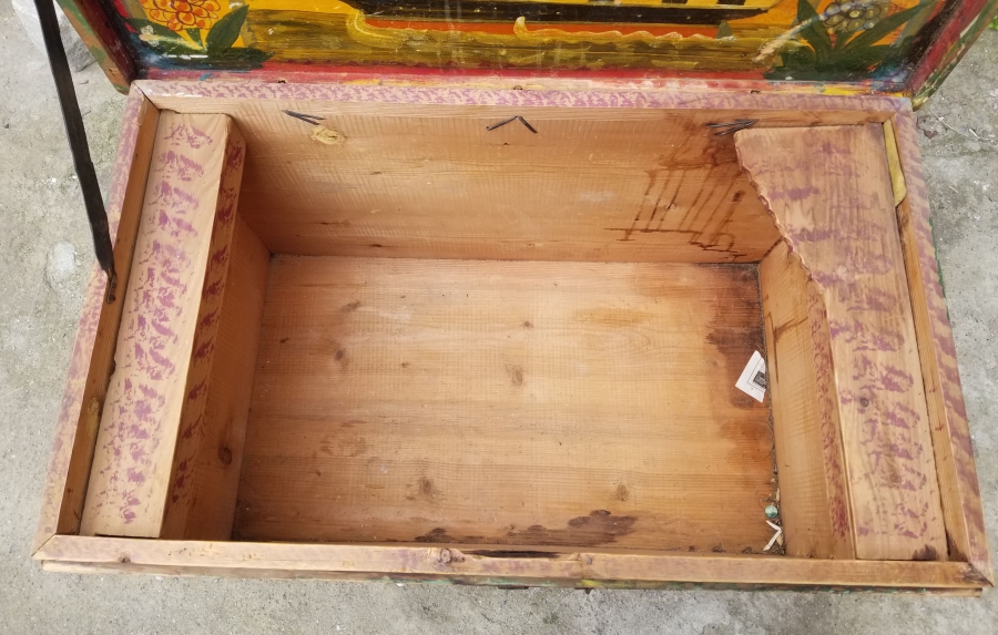 OSMANLI DÖNEMİ KÖK BOYALI MEŞHUR GEMİLİ SANDIK