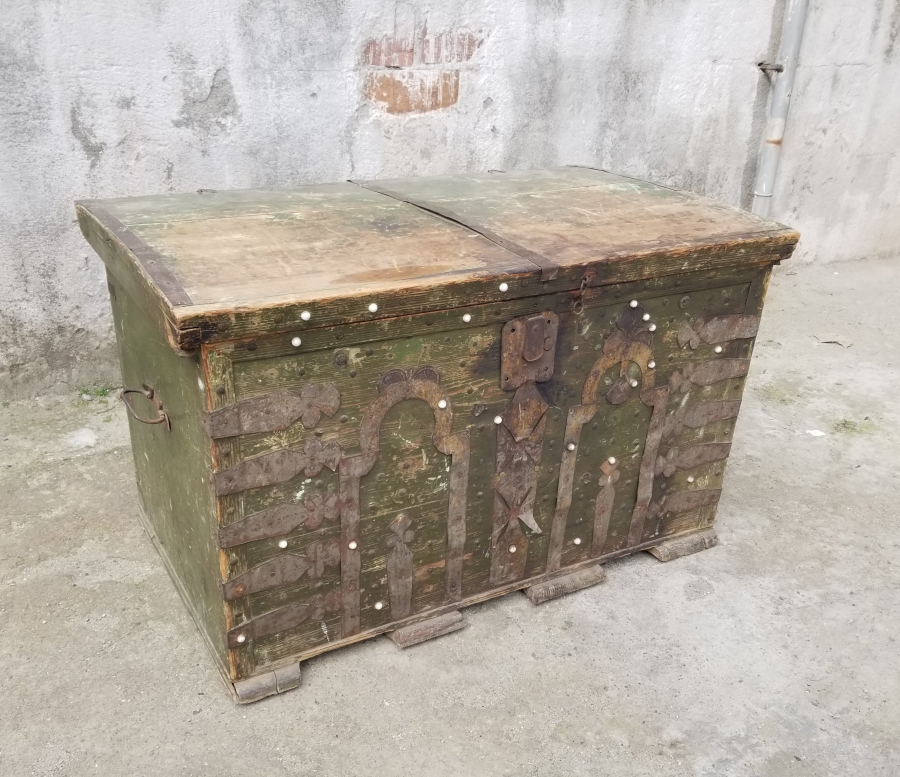 OSMANLI DÖNEMİ KÖK BOYALI MEŞHUR GEMİLİ SANDIK