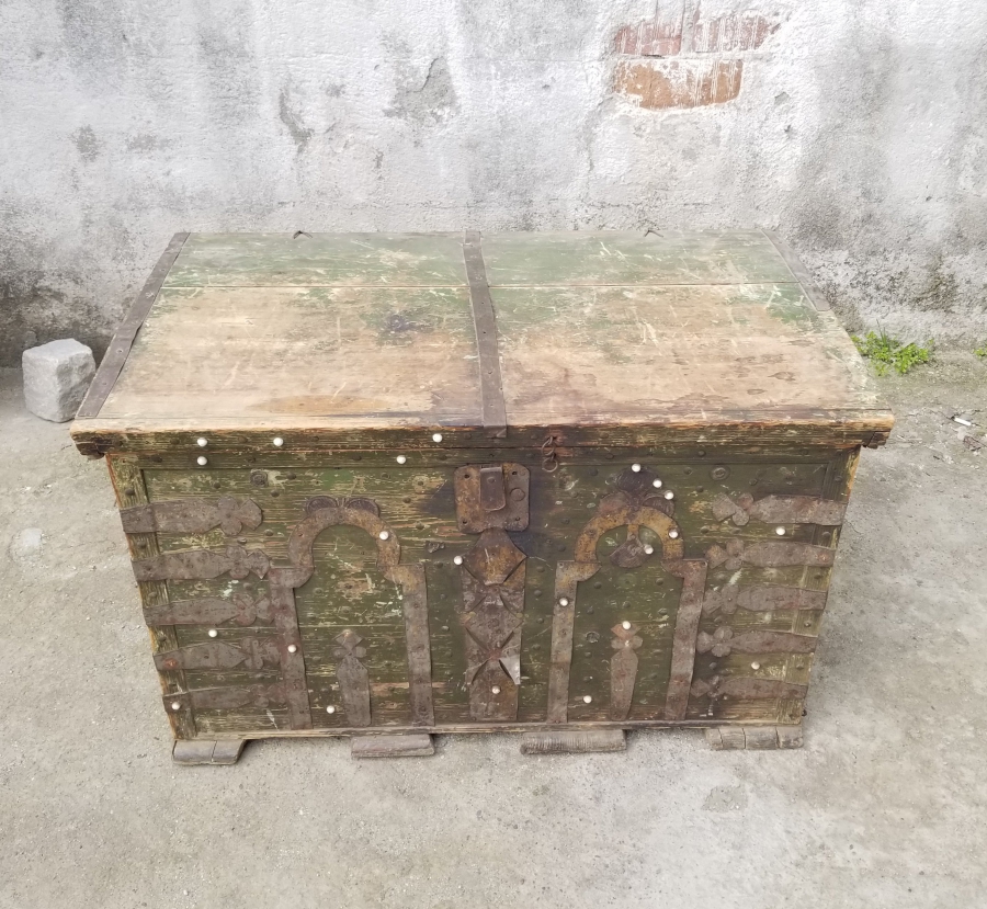 OSMANLI DÖNEMİ KÖK BOYALI MEŞHUR GEMİLİ SANDIK