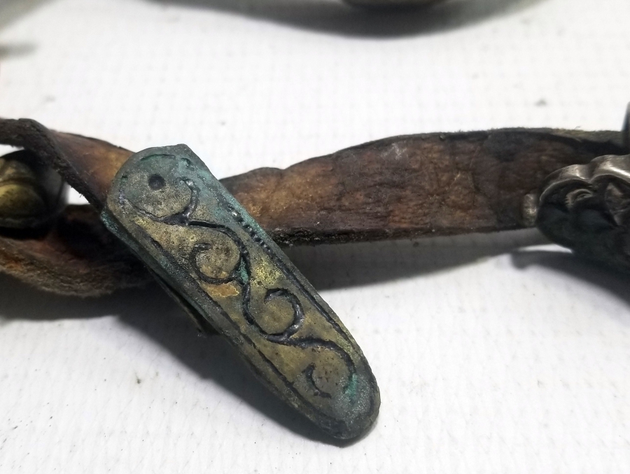 ÜZERİ MİNE VE SAVAT İŞÇİLİKLİ ÇOK NADİR OSMANLI ÇERKES SUBAY KEMERİ