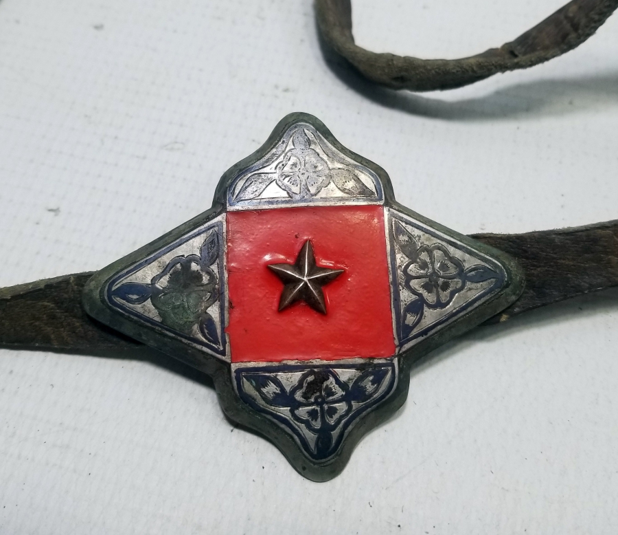 ÜZERİ MİNE VE SAVAT İŞÇİLİKLİ ÇOK NADİR OSMANLI ÇERKES SUBAY KEMERİ