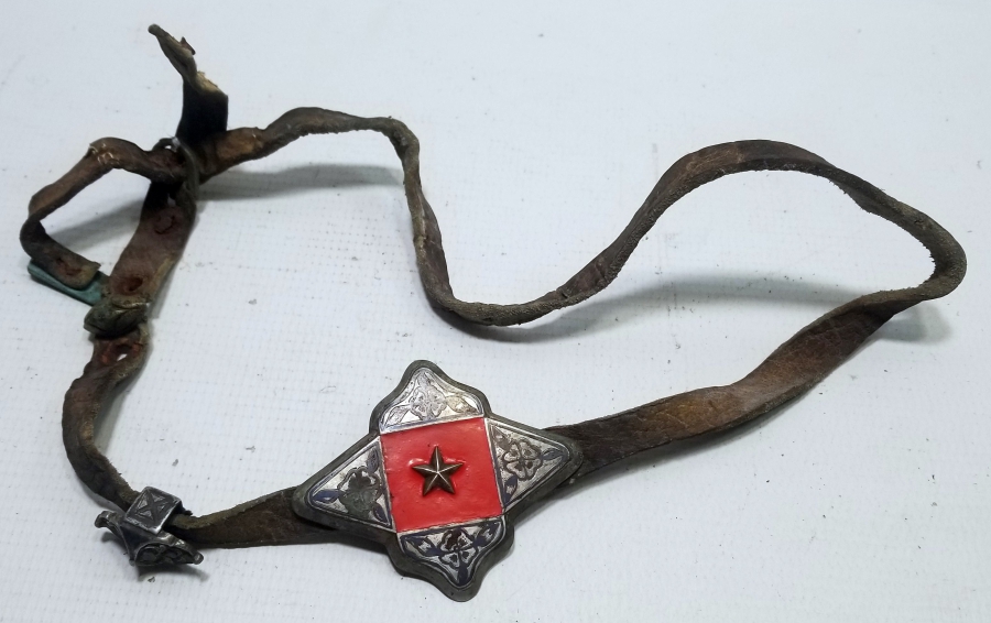 ÜZERİ MİNE VE SAVAT İŞÇİLİKLİ ÇOK NADİR OSMANLI ÇERKES SUBAY KEMERİ