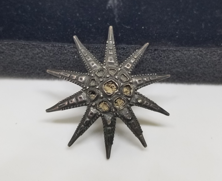 DENİZ YILDIZI FORMLU OSMANLI DÖNEMİ BROŞ