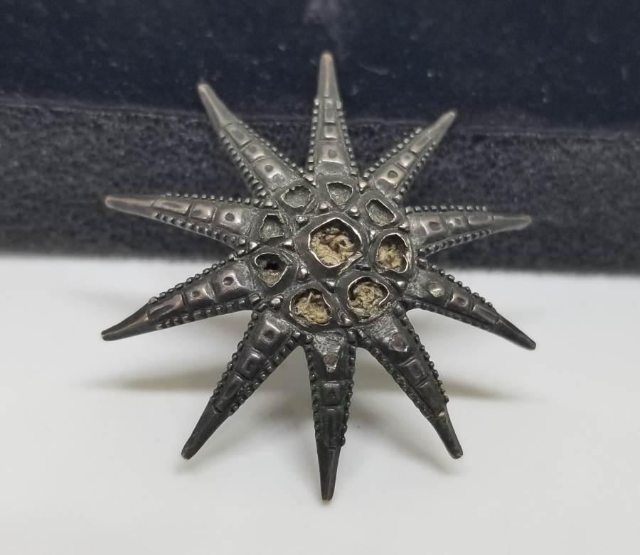 DENİZ YILDIZI FORMLU OSMANLI DÖNEMİ BROŞ