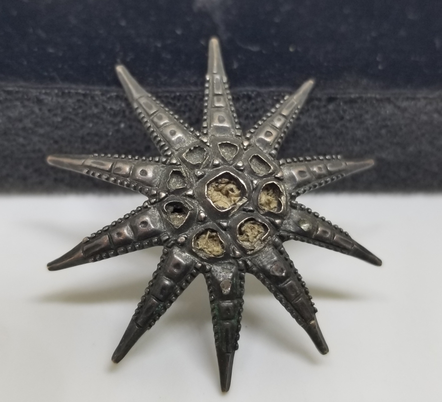 DENİZ YILDIZI FORMLU OSMANLI DÖNEMİ BROŞ