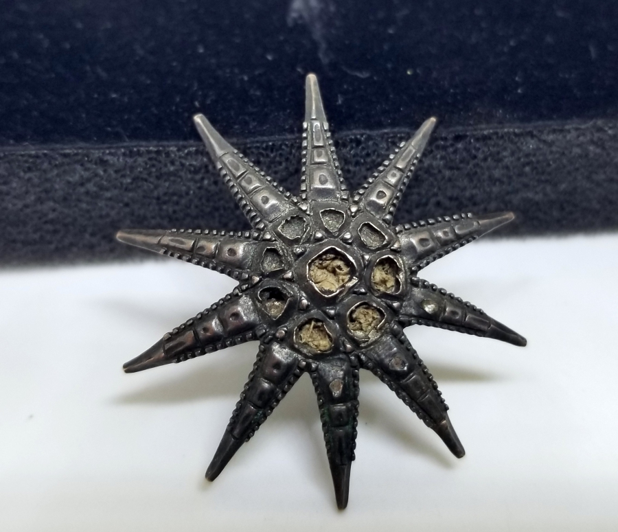 DENİZ YILDIZI FORMLU OSMANLI DÖNEMİ BROŞ