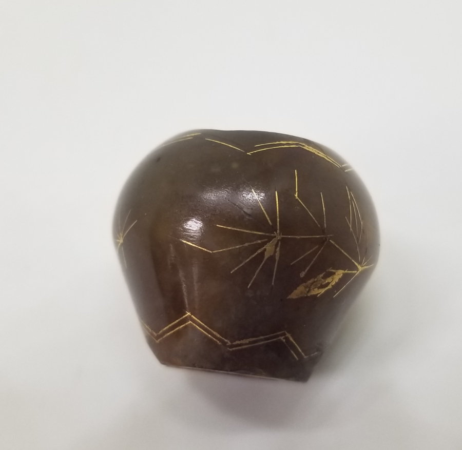 AKİK ÜZERİ ALTIN ÇAKMA İŞÇİLİKLİ SÜLEYMANİYE MARPUÇ