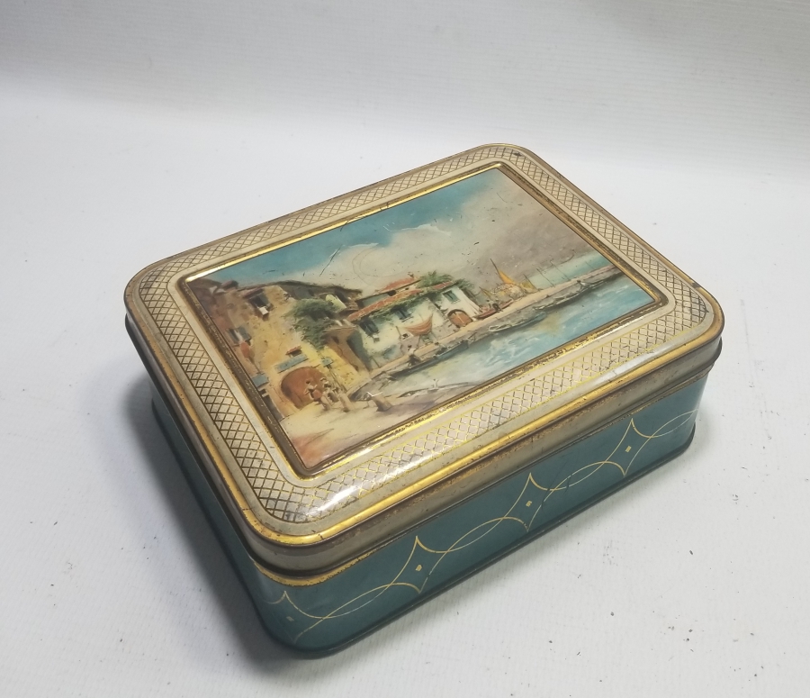 ANTİKA KAPAKLI TENEKE KUTU