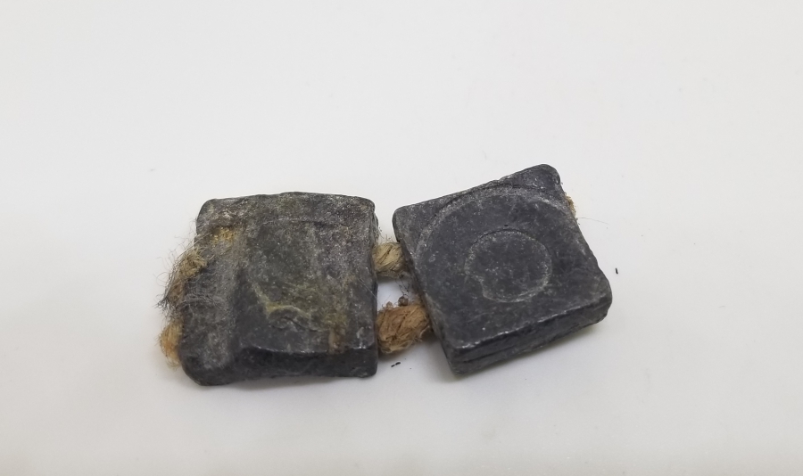 OSMANLI DÖNEMİ İKİLİ KURŞUN POSTA MÜHRÜ