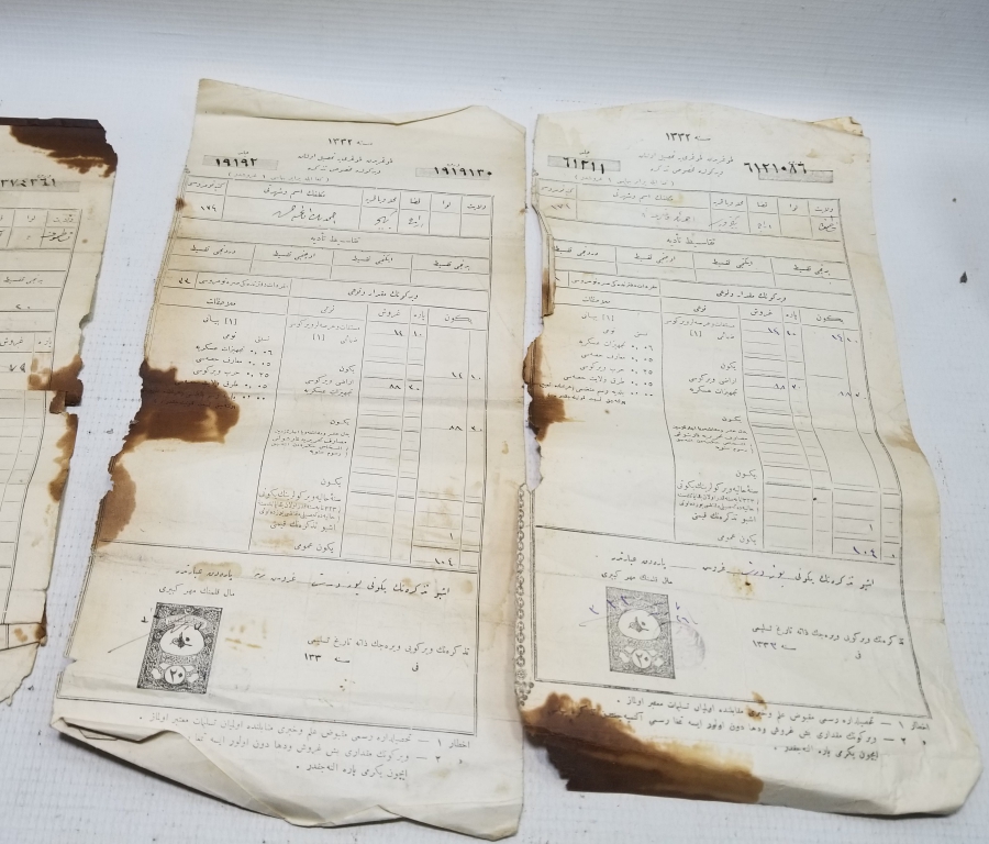 OSMANLI DÖNEMİ MAKBUZ LOTU