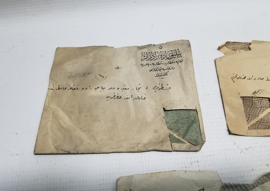 OSMANLI DÖNEMİ ÜZERLERİ YAZILI 3 ADET MEKTUP ZARFI