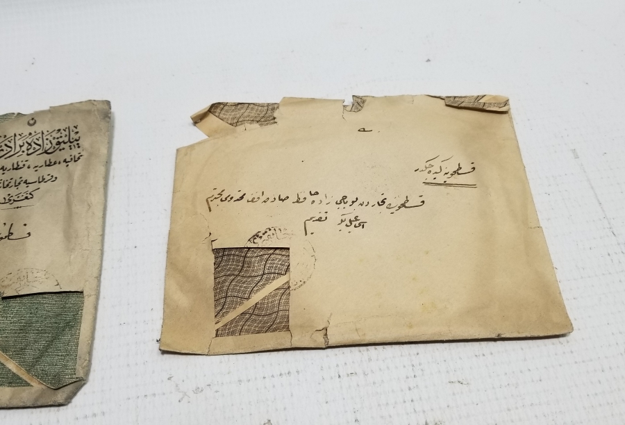 OSMANLI DÖNEMİ ÜZERLERİ YAZILI 3 ADET MEKTUP ZARFI