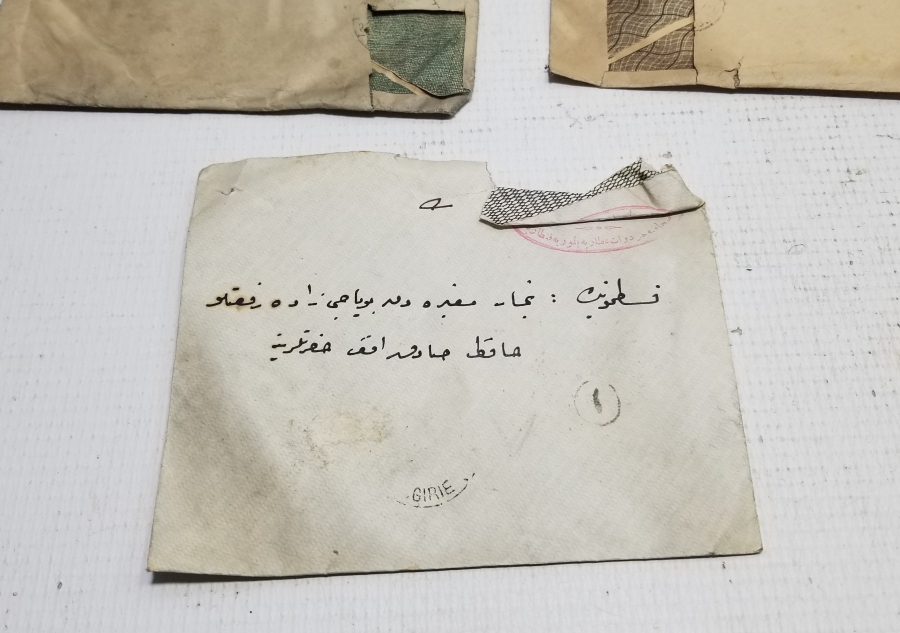 OSMANLI DÖNEMİ ÜZERLERİ YAZILI 3 ADET MEKTUP ZARFI