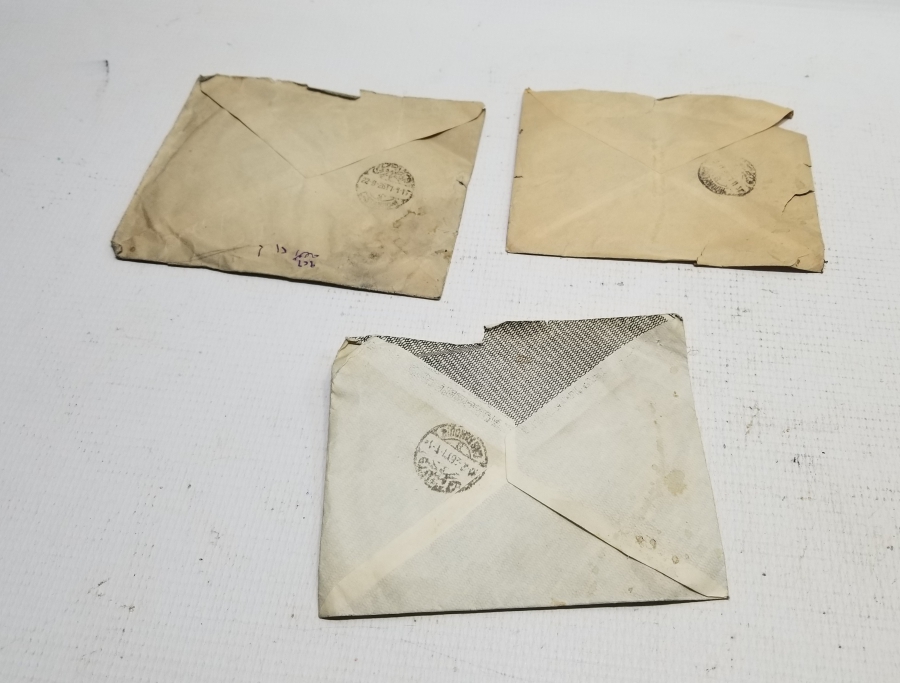 OSMANLI DÖNEMİ ÜZERLERİ YAZILI 3 ADET MEKTUP ZARFI