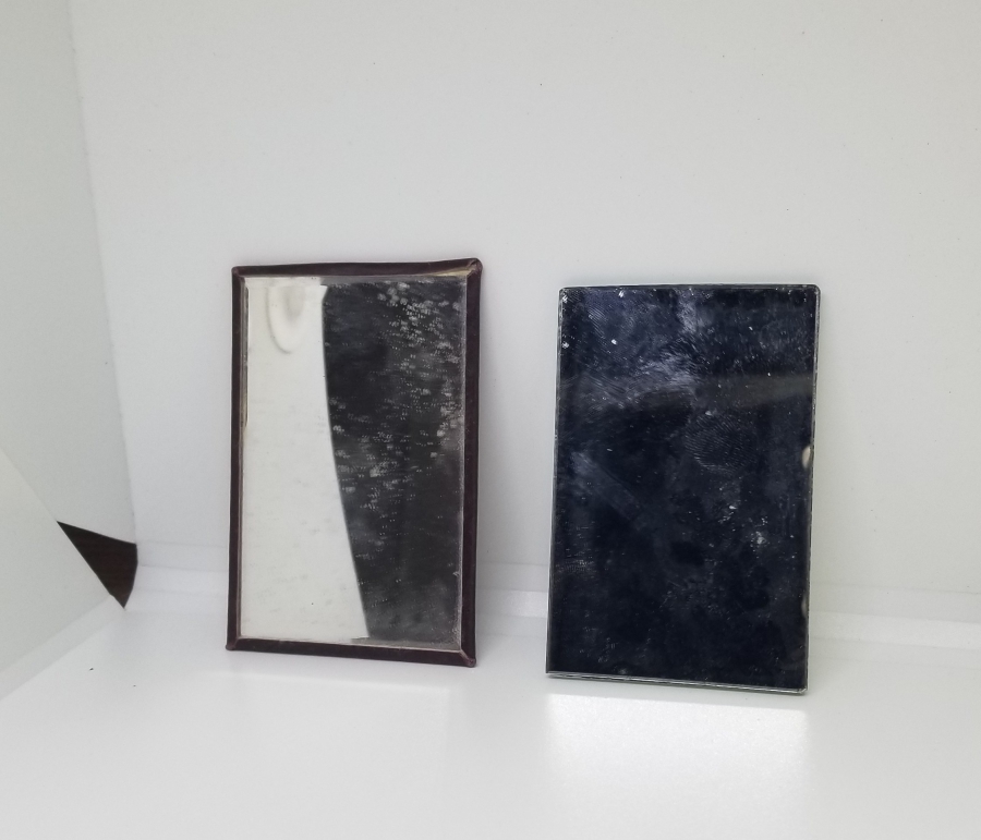 İKİ ADET ANTİKA TAŞ AYNA