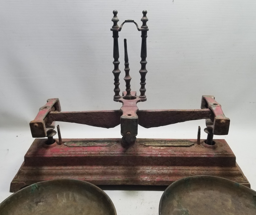 ÜZERİ OSMANLICA YAZILI OSMANLI DÖNEMİ NADİR TİPTE TERAZİ