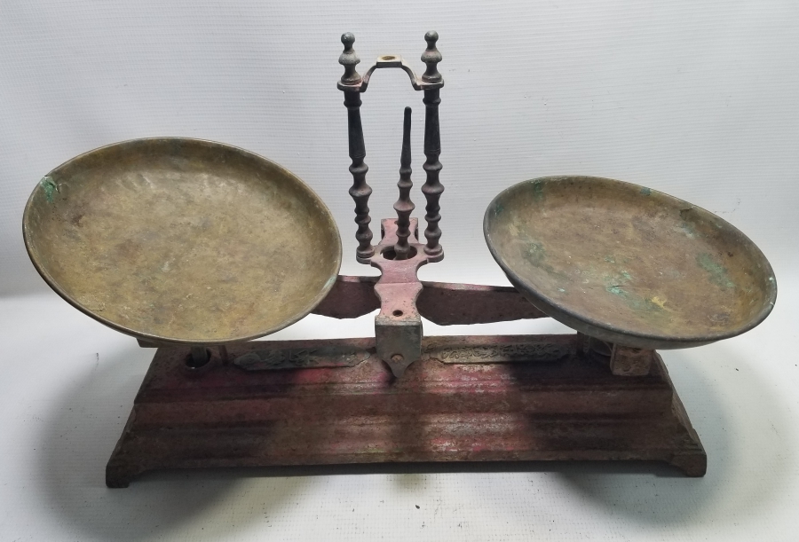 ÜZERİ OSMANLICA YAZILI OSMANLI DÖNEMİ NADİR TİPTE TERAZİ