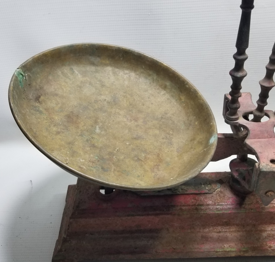 ÜZERİ OSMANLICA YAZILI OSMANLI DÖNEMİ NADİR TİPTE TERAZİ