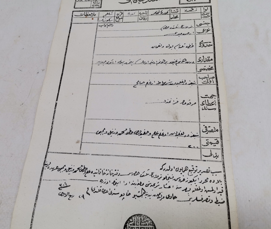 ABDÜLHAMİT HAN DÖNEMİ ÜZERİ TUĞRALI SENED-İ HAKANİ