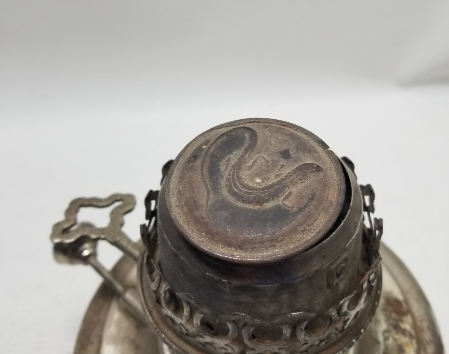 ANTİKA METAL GAZ LAMBASI