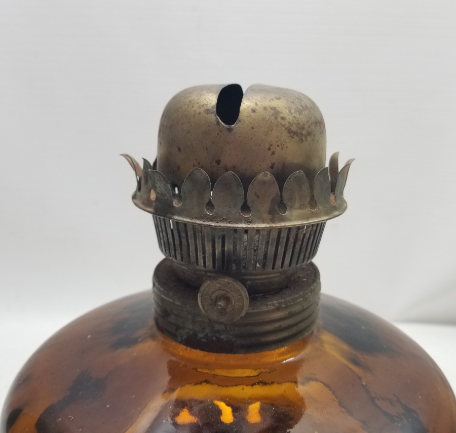 YERLİ YAPIM ANTİKA CAM GAZ LAMBASI