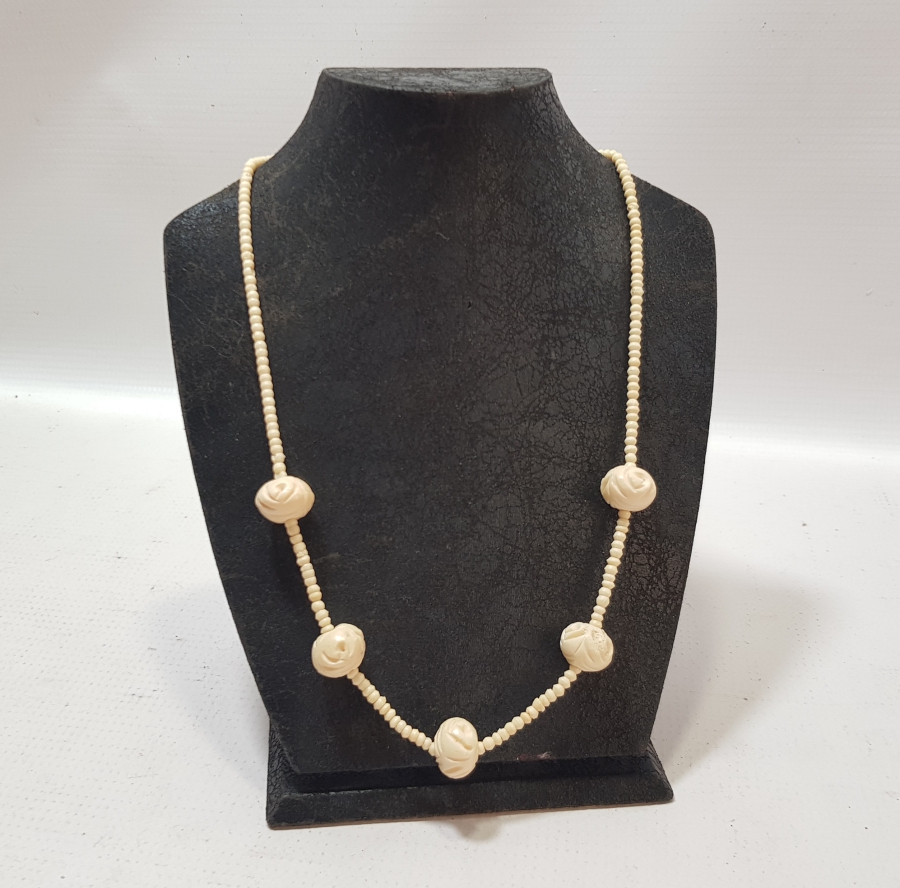 EL YAPIMI ANTİKA FİLDİŞİ GERDANLIK