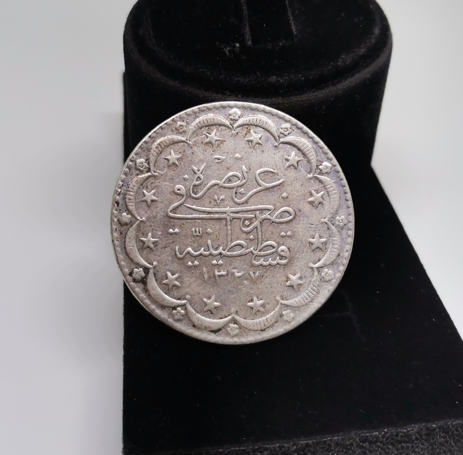 SULTAN MEHMET REŞAD DÖNEMİ 20 KURUŞ GÜMÜŞ MECİDİYE PARA