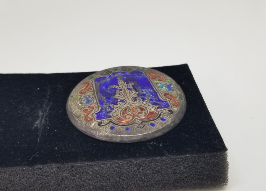 OSMANLI DÖNEMİ MİNE İŞÇİLİKLİ GÜMÜŞ CEP SAATİ KASA KAPAĞI