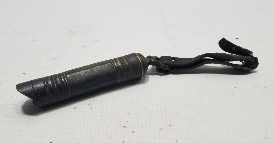 ORİJİNAL DERİ ASKISIYLA OSMANLI DÖNEMİ BARUTÖLÇER