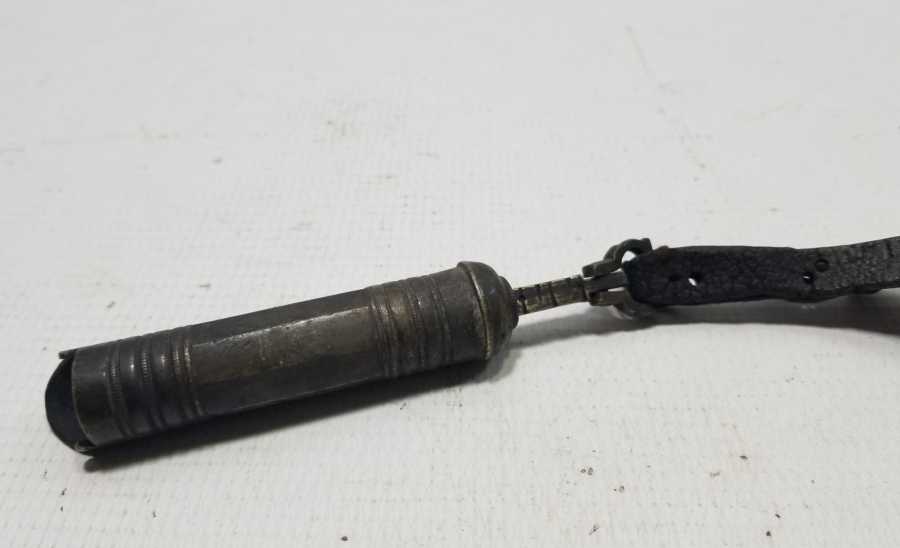 ORİJİNAL DERİ ASKISIYLA OSMANLI DÖNEMİ BARUTÖLÇER