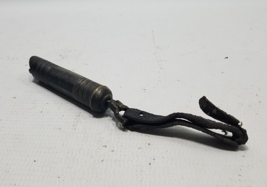 ORİJİNAL DERİ ASKISIYLA OSMANLI DÖNEMİ BARUTÖLÇER