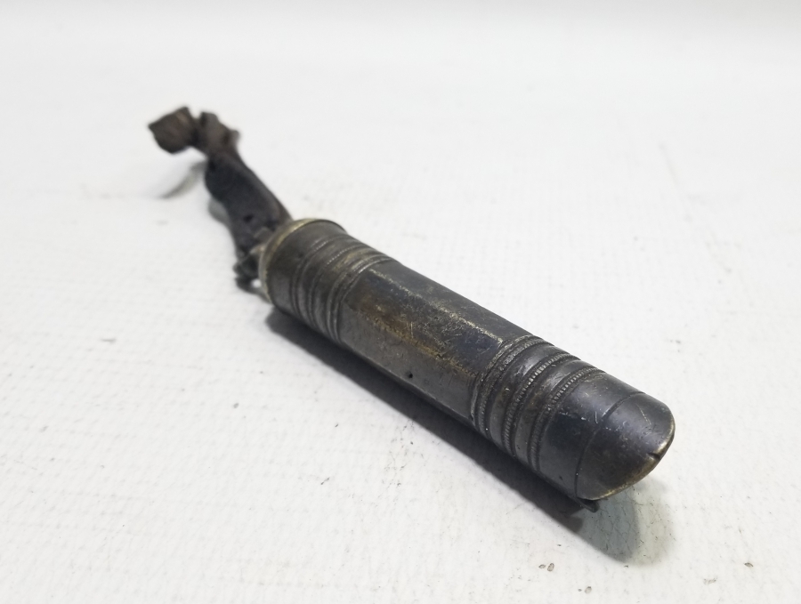 ORİJİNAL DERİ ASKISIYLA OSMANLI DÖNEMİ BARUTÖLÇER