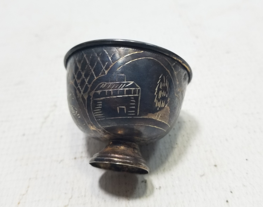 OSMANLI DÖNEMİ TUĞRALI GÜMÜŞ FİNCAN ZARFI