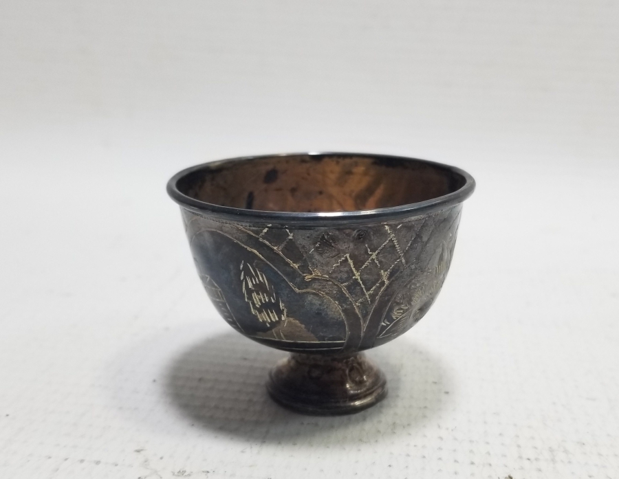 OSMANLI DÖNEMİ TUĞRALI GÜMÜŞ FİNCAN ZARFI