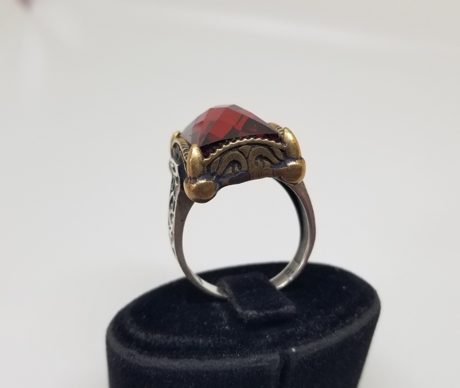 KABARTMA İŞÇİLİKLİ GÜMÜŞ YÜZÜK