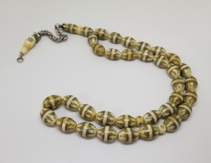 ÜZERİ İŞLEMELİ OSMANLI DÖNEMİ KEMİK TESPİH