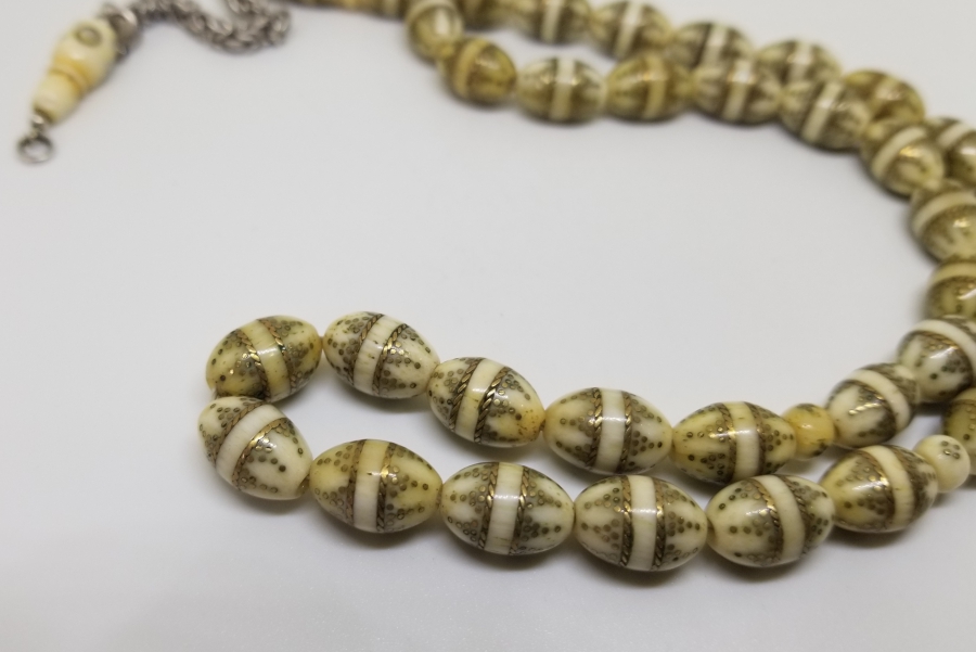 ÜZERİ İŞLEMELİ OSMANLI DÖNEMİ KEMİK TESPİH