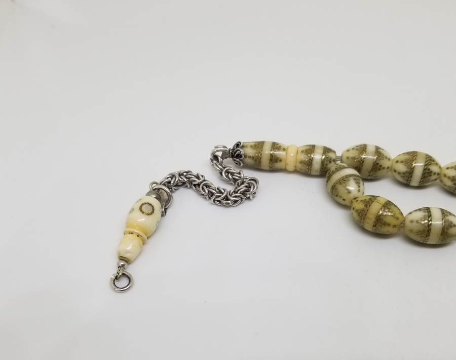 ÜZERİ İŞLEMELİ OSMANLI DÖNEMİ KEMİK TESPİH