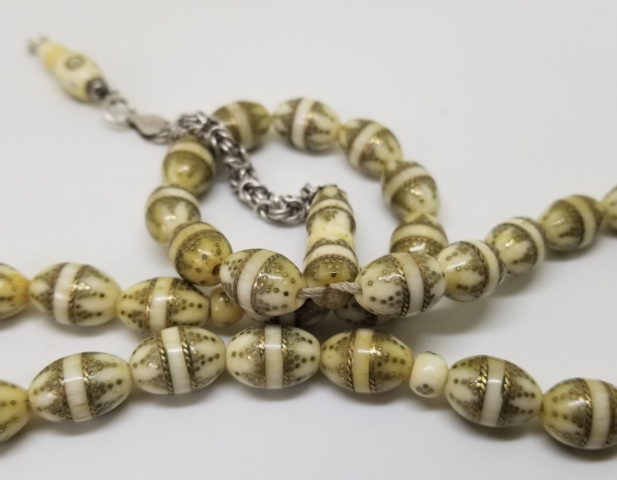 ÜZERİ İŞLEMELİ OSMANLI DÖNEMİ KEMİK TESPİH