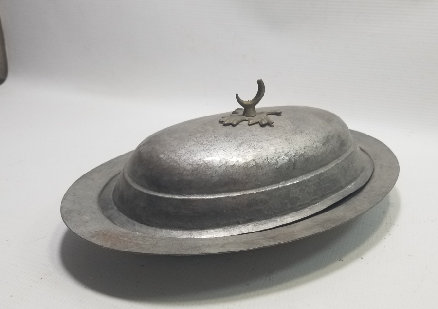 HİLAL TUTMAÇLI OSMANLI DÖNEMİ BAKIR KAPAKLI KAYIK TABAK