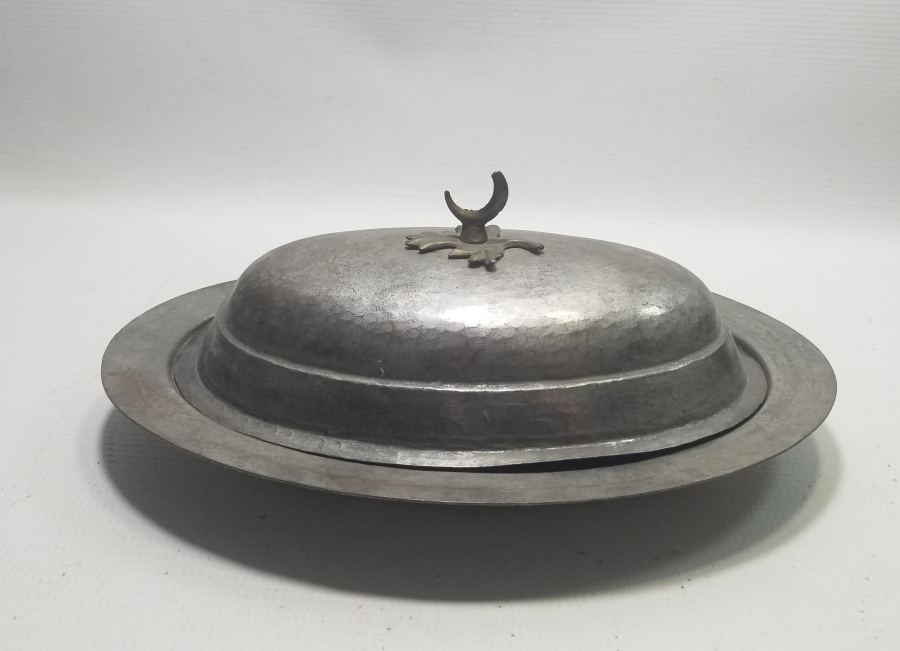 HİLAL TUTMAÇLI OSMANLI DÖNEMİ BAKIR KAPAKLI KAYIK TABAK
