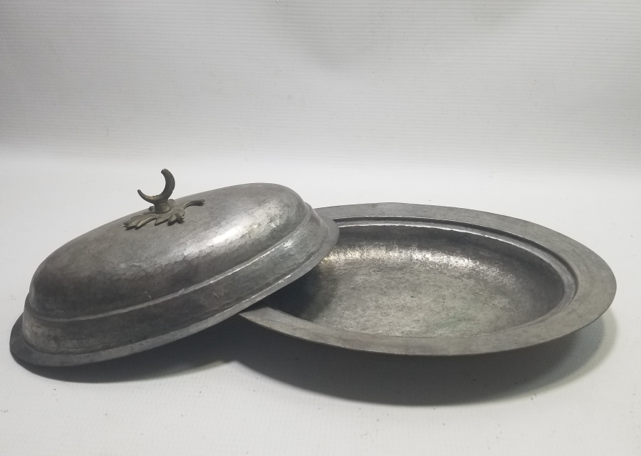 HİLAL TUTMAÇLI OSMANLI DÖNEMİ BAKIR KAPAKLI KAYIK TABAK