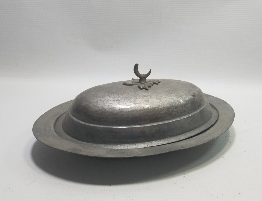 HİLAL TUTMAÇLI OSMANLI DÖNEMİ BAKIR KAPAKLI KAYIK TABAK