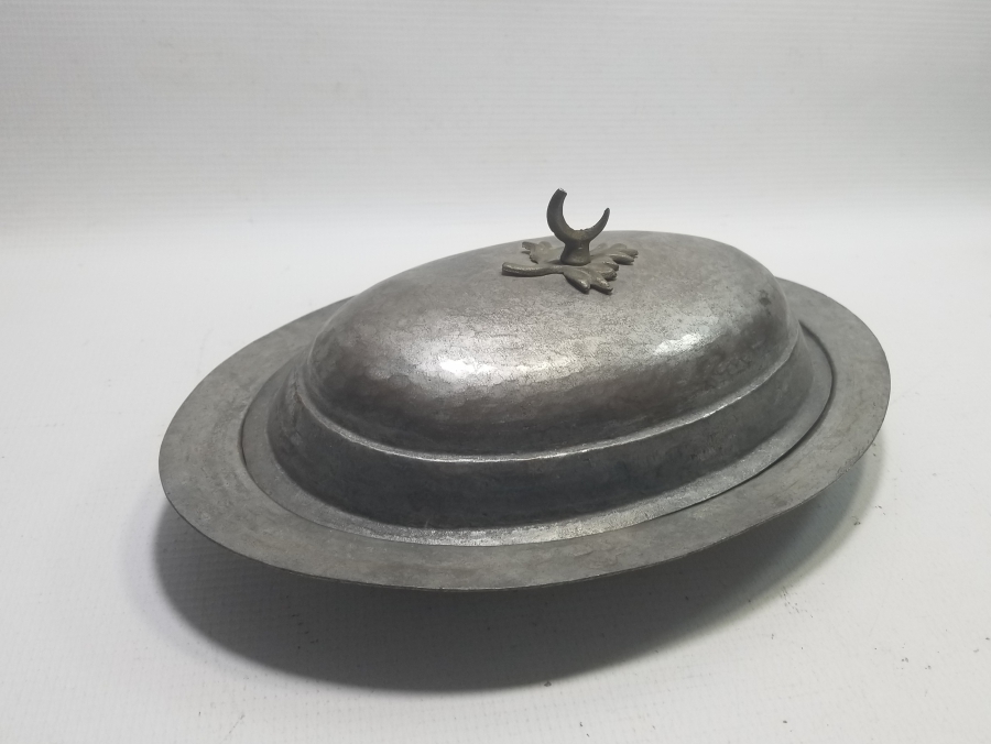 HİLAL TUTMAÇLI OSMANLI DÖNEMİ BAKIR KAPAKLI KAYIK TABAK